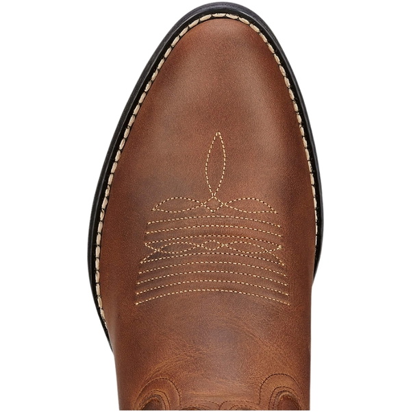 Ariat Womens Heritage Round Toe Western Boot 751702411297 - Distressed Brown